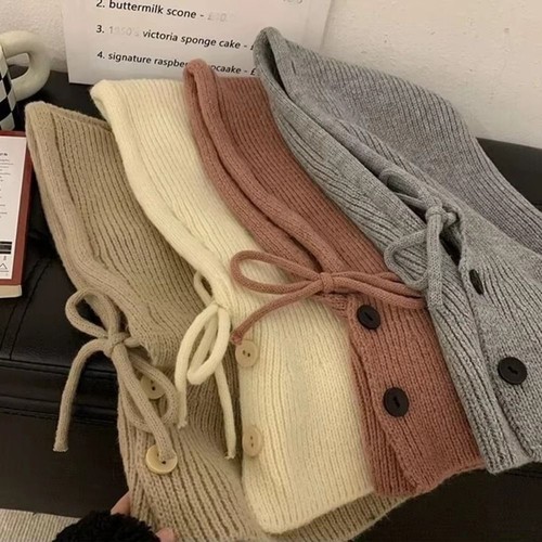 Drawstring Scarf Balaclava Hats Thicken Snood Collar Hood Student - Picture 4 of 17