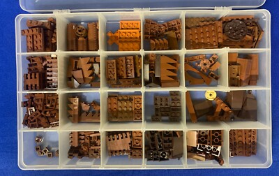 LOT OF OFFICIAL LEGO Loose Brick Brown Over 2 LBS Pieces (#6)