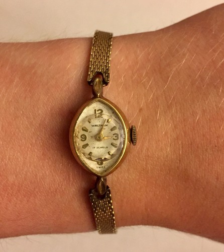 Vintage Waltham Damen Armbanduhr 10K Gold Filled 17 Jewels Swiss signiert Krone - Bild 6 von 12