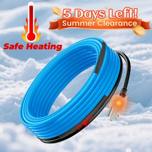 Water Pipe Heat Tape with Thermostat - Continuous Flow Assurance