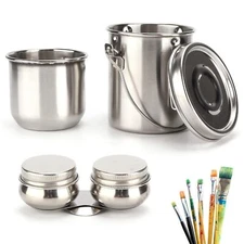Stainless Steel Leak-Proof Paint Brush Washer with with Lid and Filter Screen...
