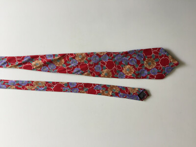 Krawatte, Schlips, Binder, Charleston Tie Rack, rot floral gemustert, 100% Seide