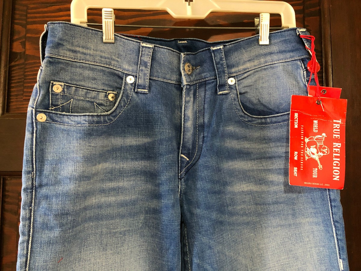 パンツ True religion w31 Rocco Men's True Religion Jeans W31 Blue Denim Rocco No Flap SN
