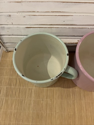 Riess CLASSIC - Bunt/Pastell - Topf mit Bördel/Trinkbecher blau Rosa Emaille - Bild 2 von 4