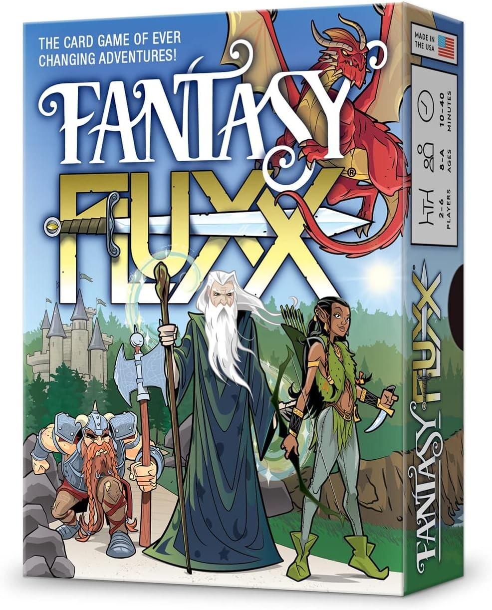 Карточная игра Fantasy Fluxx с постоянно меняющимися приключениями Looney Labs Новая Бесплатная доставка