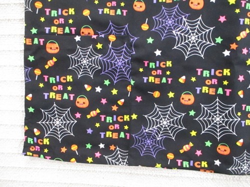 Cassandra O Womens Scrub Shirt Large Black Halloween Spider Wed V Neck Pockets - Picture 4 of 11