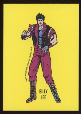 1989 Topps Nintendo Double Dragons BILLY LEE STICKER Tip #7 mario bros
