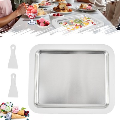 Ice Cream Maker Ice Rolls Maschine - Ice Cream Rolls Maker mit 2 Spachteln Weiß