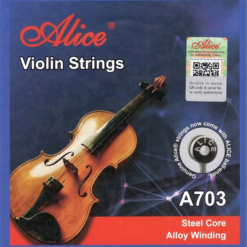 10 Packs Alice A703 Violin Strings Steel Core Cupronickel Winding 4/4 Size EADG - Image 2 of 4
