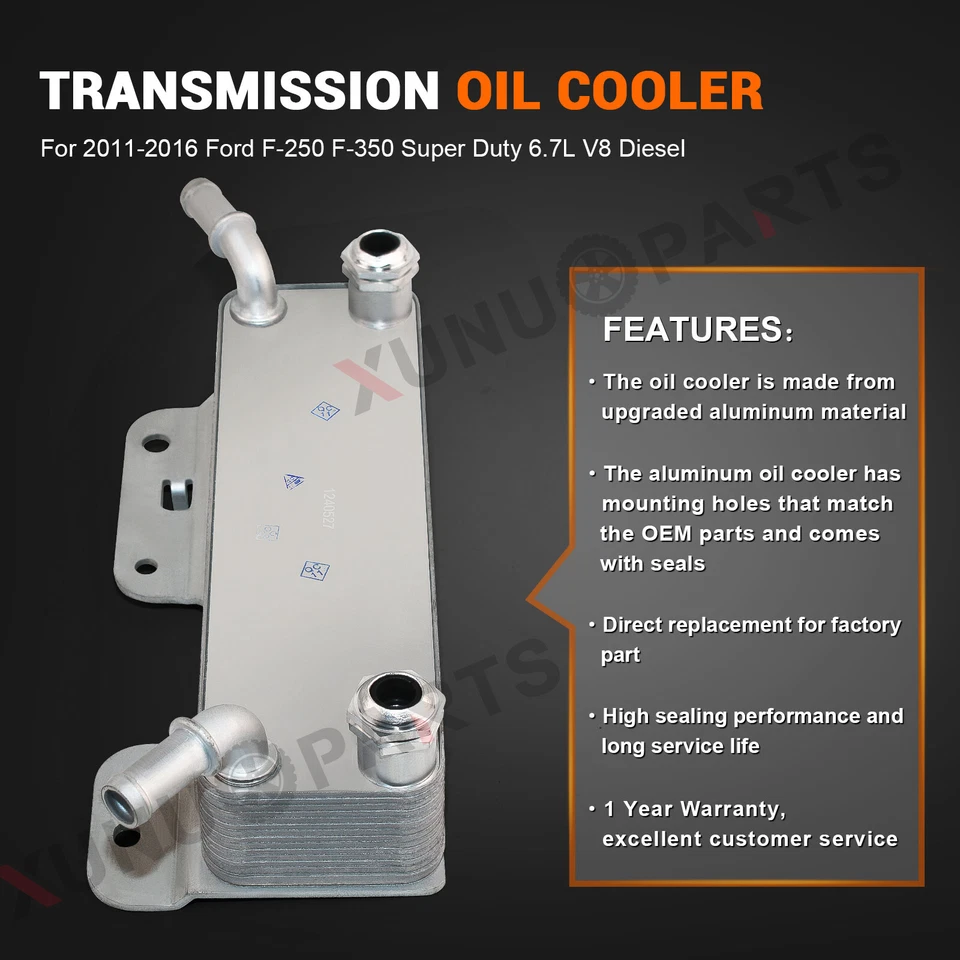 Enfriador de aceite de transmisión para Ford F250 F350 F-450 F-550 Super Duty 2011-2016 6,7 L Foto 2 de 4