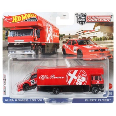 Hot Wheels Team Transport Case U Alfa Romeo 155 V6 T1 Fleet Flyer NEW FREE SHIP