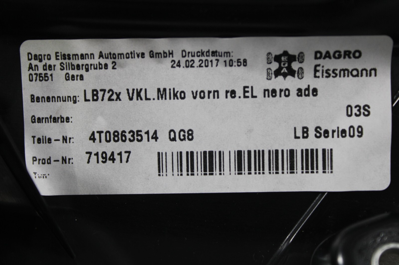 Lamborghini Huracan, LP580, LP610, RH, Console Side Trim, Dmg, Used, 4T0863514