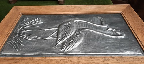 REIN ZINN ORIGINAL RELIEF PICTURE FLAMINGOES with original swing ticket GERMANY - Picture 4 of 9