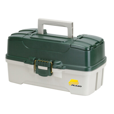 Plano 3-Tray Tackle Box w/Dual Top Access - Dark Green Metallic/Off White