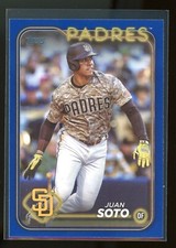 JUAN SOTO 2024 Topps Series One Padres/Yankees SP Royal Blue Parallel Card #50