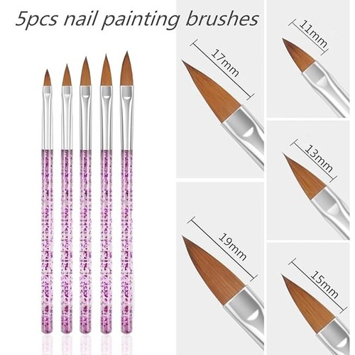 Juego de 5 brochas para arte en uñas cultivador de uñas de primera elección Beauty Artists - Imagen 3 de 3