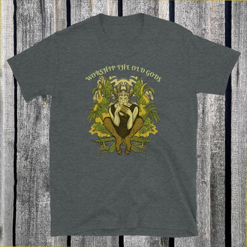 Camiseta fumeador pagano Wicca Worship the Old Gods - Imagen 3 de 4