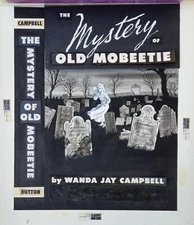 Original Cover Art Mystery of Old Mobeetie Book Mixed Media Classic Horror 💀