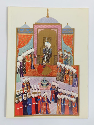 Mehmet II's Accession to the Throne at Edirne 16th Century Postcard Topkapi