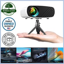 Mini Projector HD 1080P Portable with Tripod for iPhone Android Windows