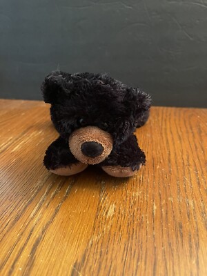 Aurora Black Bear w/Brown Paws 8'' Super Flopsie Floppy Plush Teddy Bear Toy 