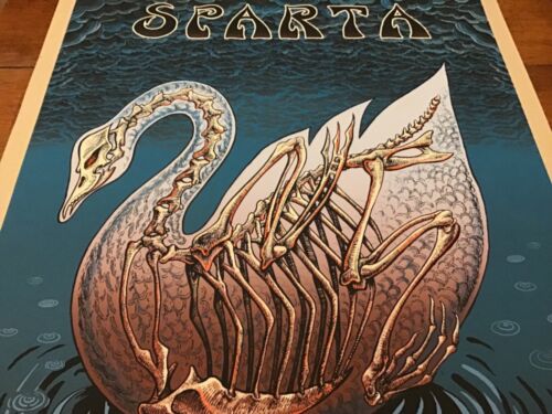 Emek Sparta Poster Hollywood Anaheim 2006 BROWN VARIANT Sperry Foo Fighters RARE - Picture 3 of 7