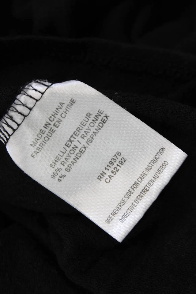 Helmut Lang Womens Stretch Batwing Long Sleeve Pullover T-Shirt Top Black Size P - Image 4 of 4