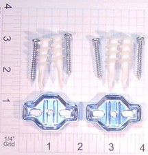 Towel Bar Mounting Brackets with Screws and anchors 1-13/16 inch x 1-3/16