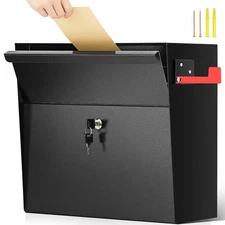 Extra Large Wall Mount Mailboxes for Outside 15.35 x 15 x 7 Inches Locking Se...
