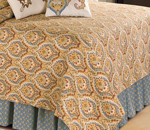 April Cornell Queen Dust Ruffle Skirt Mandalay 60"x80" NEW OLD - Picture 6 of 6
