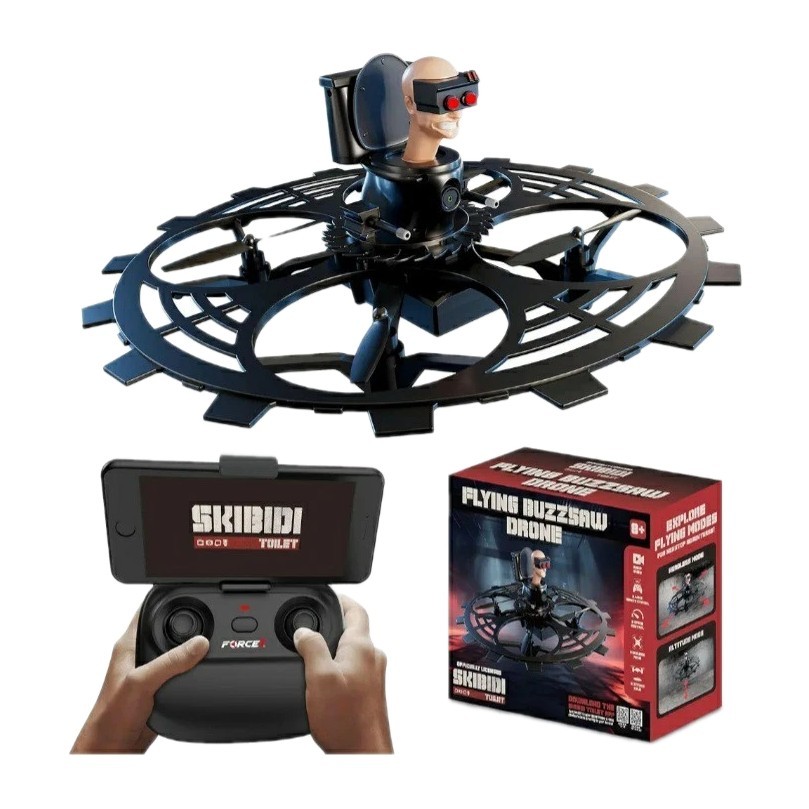 Force1 Skibidi Toilet RC Drone Flying Buzzsaw Drones with 1080p