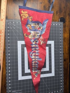 Disneyland Flag Felt Pennant Souvenir Collectible- Red