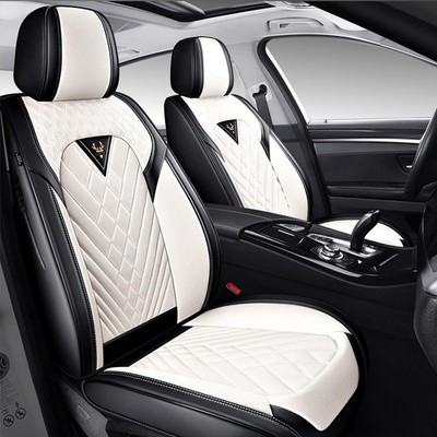 Seat Covers for Jaguar F-PACE 2017-2026 Front Cream White Leather