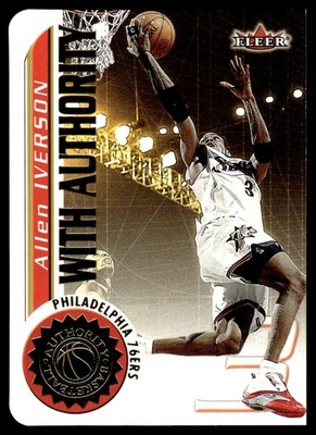 2000-01 Fleer With Authority Allen Iverson 437/999 Philadelphia 76ers #9