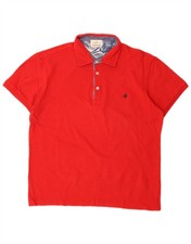 Camisa polo Brooksfield para hombre grande roja AS35