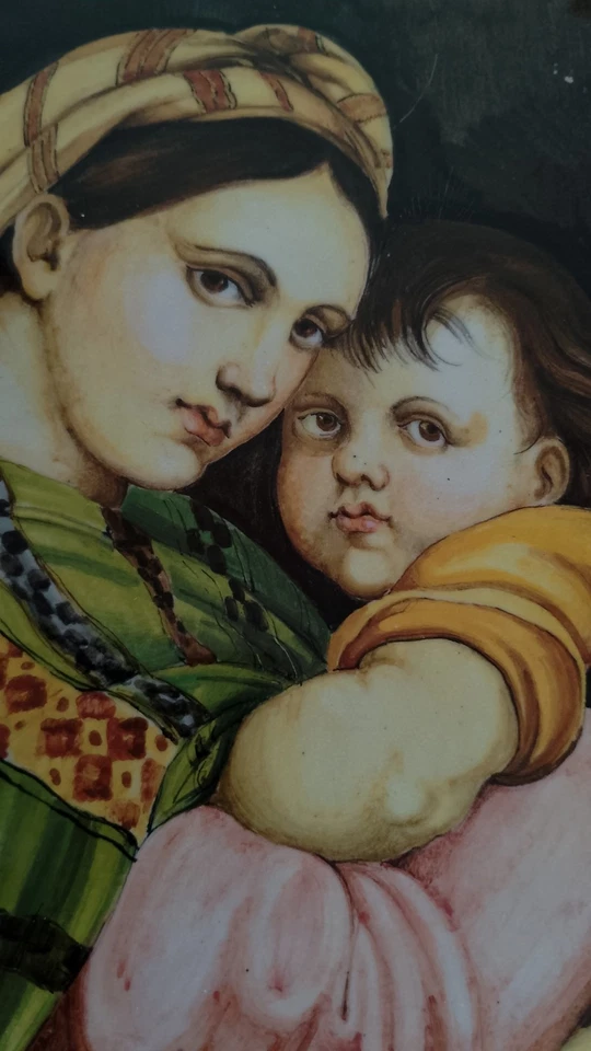 MERAVIGLIOSA MADONNA DELLA SEGGIOLA IN CERAMICA GOFFREDO CASTELLINI FAENZA  - Immagine 3 di 4