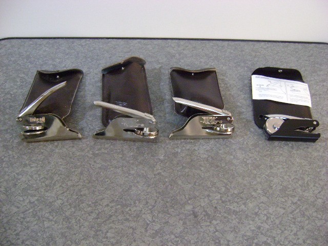 Public Notary Seal Stamp tools with bags seals installed  Lot of 4