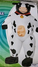 Moo Moo Cow Inflatable OSFM Costume Airblown Halloween Farm ANIMAL Funny