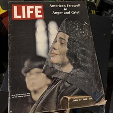 Life Magazine, April 19, 1968, Mrs. Martin Luther King at the Funeral