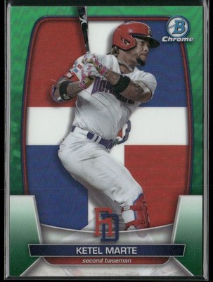 2023 Bowman Chrome #WBC-23 Ketel Marte WBC Flag Green Refractor #/99