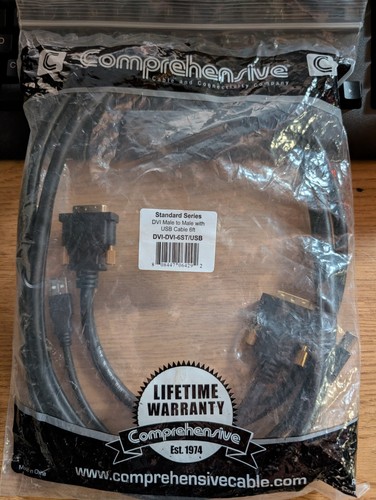 COMPREHENSIVE USB Cable DUAL DVI/USB  Cable DVI-D M/M A/B 6' ft - Picture 1 of 1