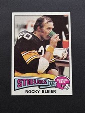 Topps 1975 Rocky Bleier Pittsburgh Steelers #39 Rookie, Base Set Football Card. rookie card picture