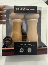 Cole & Mason Precision Sherwood Salt & Pepper Mill Set Beech wood 165mm New