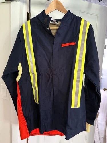 MarLan High-Visibility FR Safety Work Jacket Navy Orange Reflective Made in USA video thumbnail