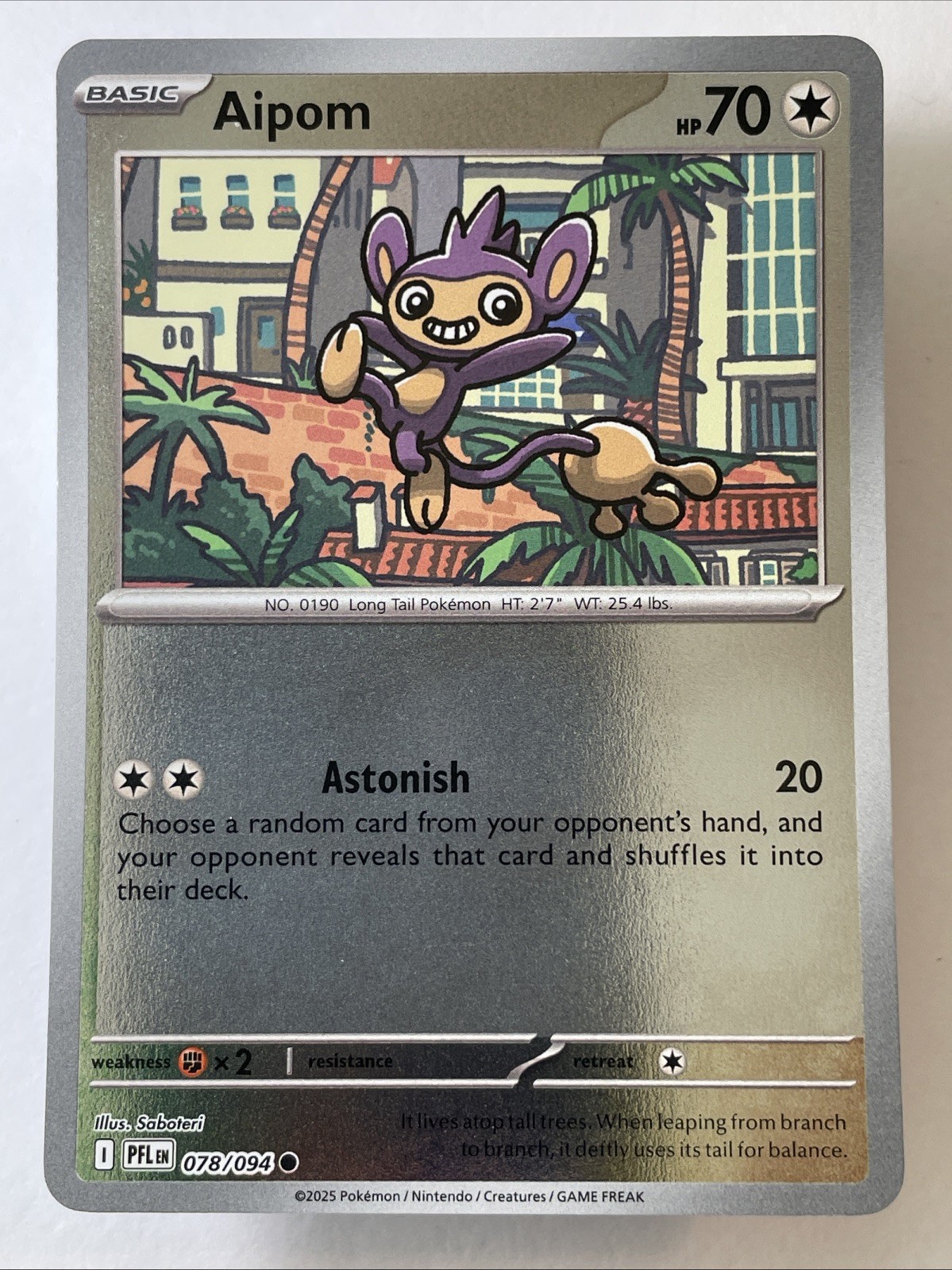 Aipom 078/094 - Me02: Phantasmal Flames Reverse Holo (NM)