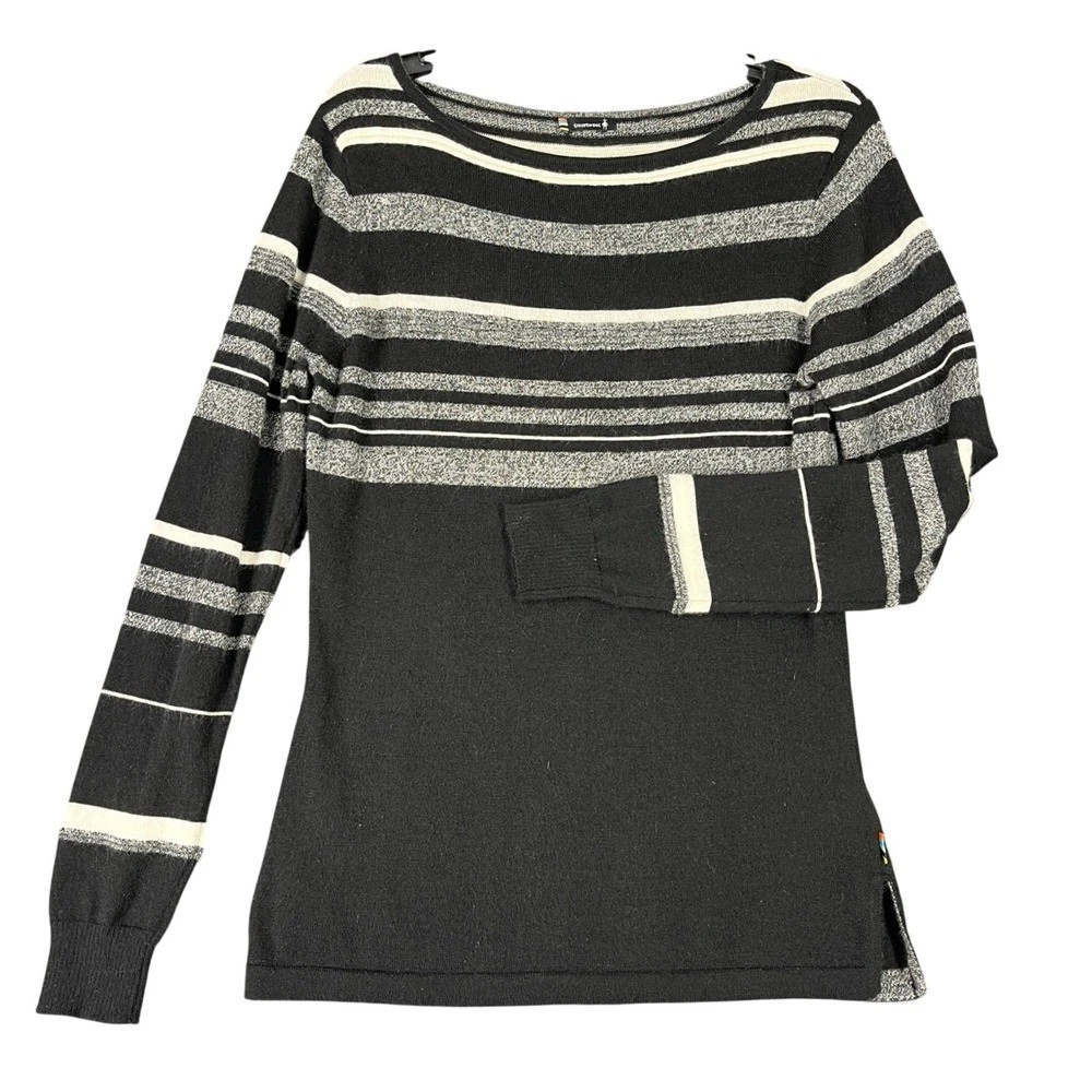 Smartwool Merino Wool Performance Sweater Women S Striped Knit Lightweight