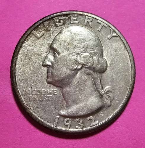 🔥KEY DATE🔥1932-P Washington Quarter 90% Silver Coin Fine To Very Fine