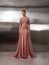 Communion Dress Off-the-shoulder A-line Floor length Fold Sequin Wedding Gown