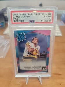 2017 Donruss Optic James Conner Pink Rookie RC #172 PSA 10