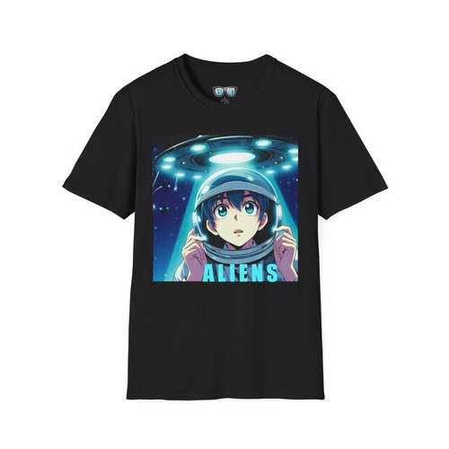 Aliens Japanamation Unisex Softstyle T-Shirt, Sci-Fi Tee, Space Anime Shirt, - Picture 10 of 25